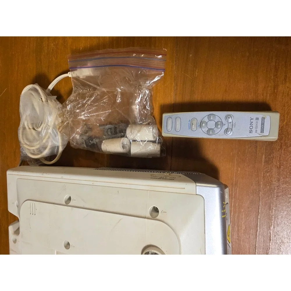 Sony Liv ICF-CD543RM Under Cabinet Kitchen Radio CD Player w/ Remote & Hardware